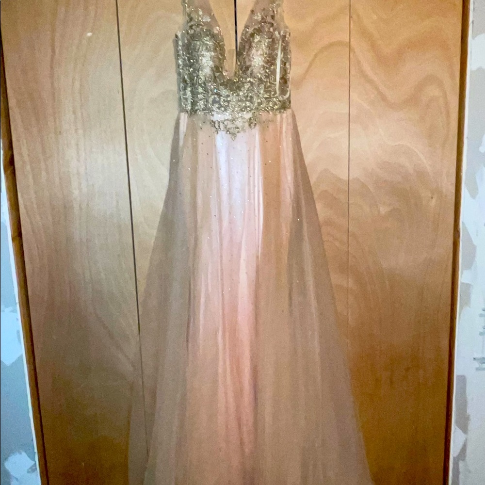 Sparkling Gown with Overskirt - Picture 2 of 5